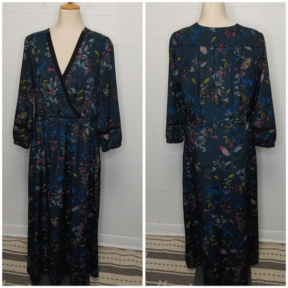 Banana Republic floral maxi dress size 14 - Picture 3 of 13
